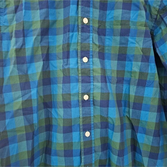 Bobby Jones Green Blue Plaid Button Down Shirt Sz M Classic Preppy Style Golf - Picture 9 of 16
